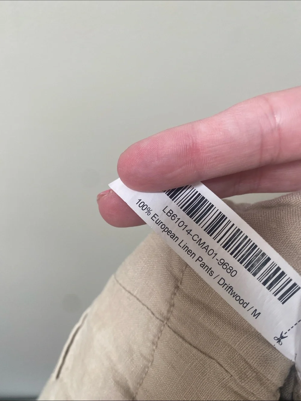 Quince European linen pants, driftwood khaki size medium